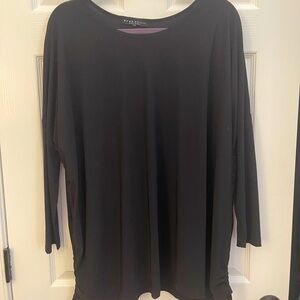 Bryn Walker Size Small Black oversized Top with Rushing